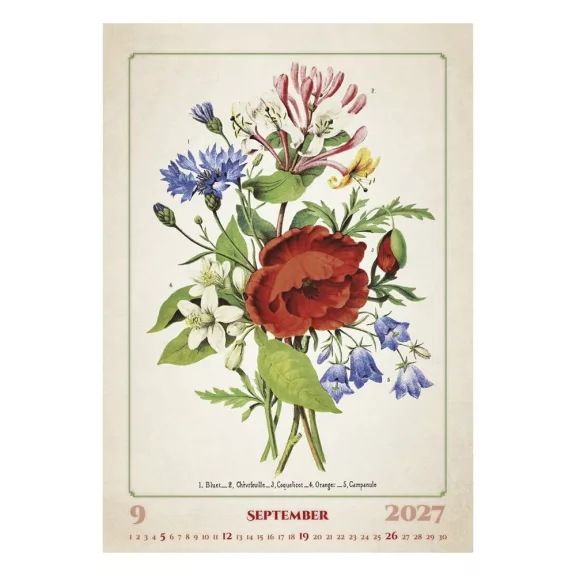 Falinaptár TOPTIMER T092 315x450mm álló Herbárium 2027 Falinaptár TOPTIMER T092 315x450mm álló Herbárium 2027
