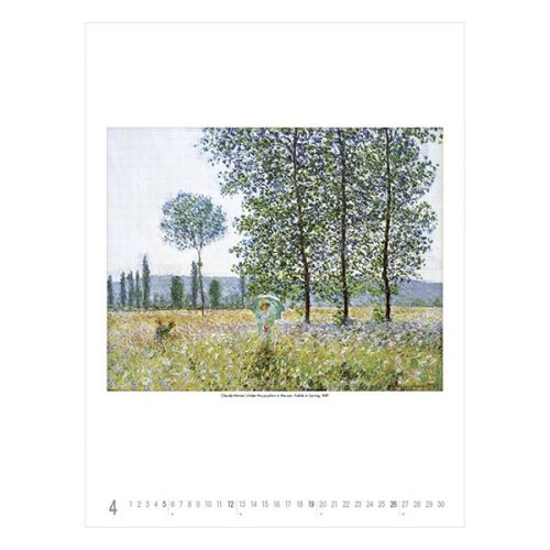 Falinaptár TOPTIMER T096 420x560mm álló Claude Monet 2026.