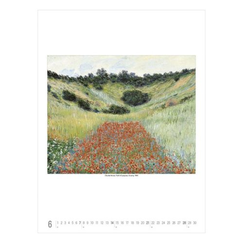 Falinaptár TOPTIMER T096 420x560mm álló Claude Monet 2026.