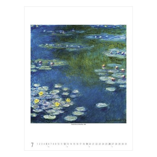 Falinaptár TOPTIMER T096 420x560mm álló Claude Monet 2026.