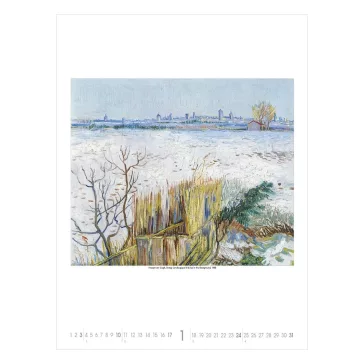   Falinaptár TOPTIMER T096 420x560mm álló Vincent Van Gogh 2027