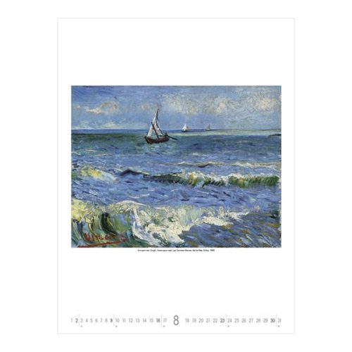 Falinaptár TOPTIMER T096 420x560mm álló Vincent Van Gogh 2026.