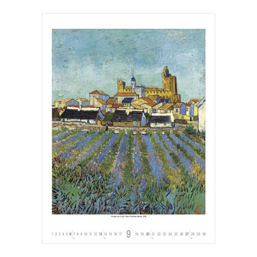 Falinaptár TOPTIMER T096 420x560mm álló Vincent Van Gogh 2026.