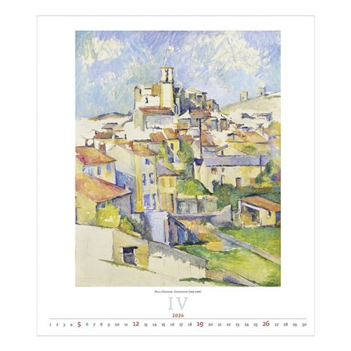 Falinaptár TOPTIMER T096 420x560mm álló Impresszionisták 2026.