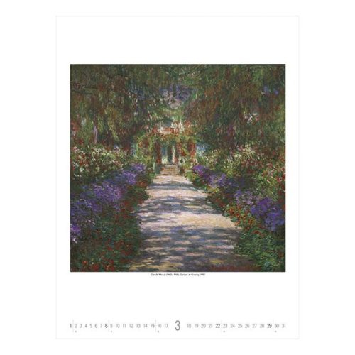 Falinaptár TOPTIMER T096 420x560mm álló Gardens impressionism 2026.