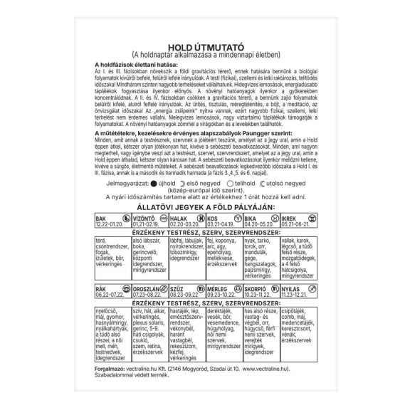 Asztali naptár VECTRALINE BA21 álló fehér lapos holdfázissal 2027.