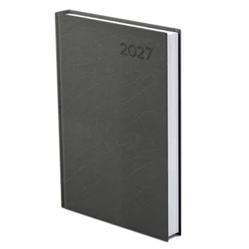 Határidőnapló A/5 napi fekete műbőr 2027
