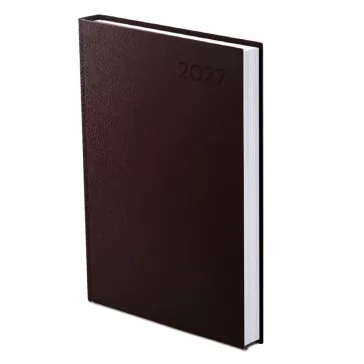 Határidőnapló A/5 napi barna műbőr 2027