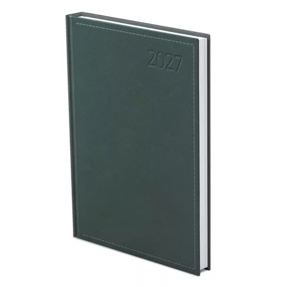 Határidőnapló TOPTIMER Traditional T020 B/5 napi fehér lapos zöld 2027 Határidőnapló TOPTIMER Traditional T020 B/5 napi fehér lapos zöld 2027