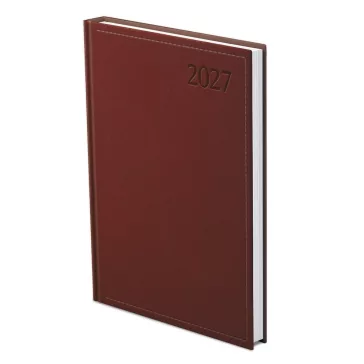   Határidőnapló TOPTIMER Traditional T022 B/6 napi fehér lapos bordó 2027
