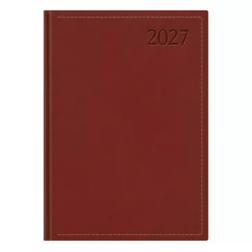   Határidőnapló TOPTIMER Traditional T022 B/6 napi fehér lapos bordó 2027
