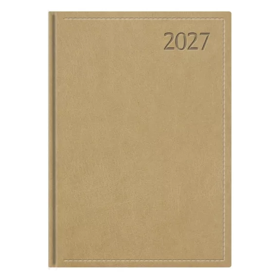 Határidőnapló TOPTIMER Traditional T022 B/6 napi fehér lapos bézs 2027 Határidőnapló TOPTIMER Traditional T022 B/6 napi fehér lapos bézs 2027