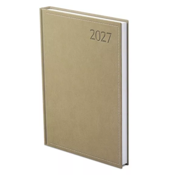 Határidőnapló TOPTIMER Traditional T021 A/5 napi fehér lapos bézs 2027 Határidőnapló TOPTIMER Traditional T021 A/5 napi fehér lapos bézs 2027