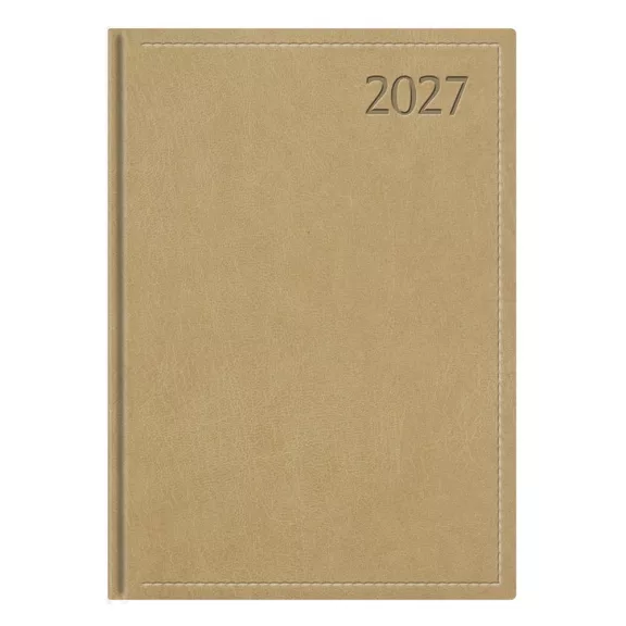 Határidőnapló TOPTIMER Traditional T021 A/5 napi fehér lapos bézs 2027 Határidőnapló TOPTIMER Traditional T021 A/5 napi fehér lapos bézs 2027