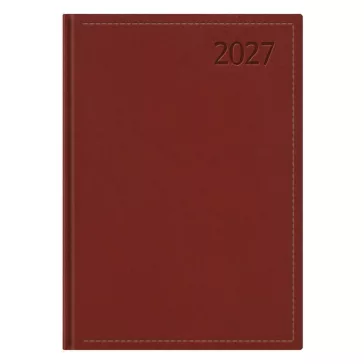   Határidőnapló TOPTIMER Traditional T010 A/4 heti fehér lapos bordó 2027