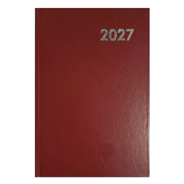 Határidőnapló ALISCA B/5 heti fehér lapos bordó 2027