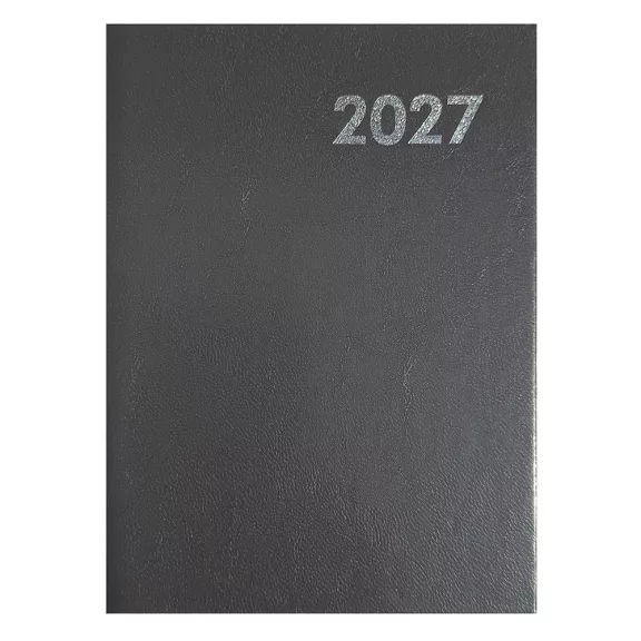 Határidőnapló ALISCA B/5 napi fehér lapos szürke 2027 Határidőnapló ALISCA B/5 napi fehér lapos szürke 2027