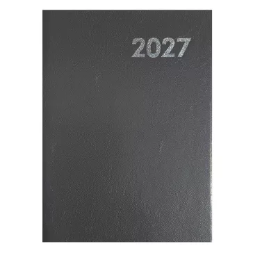 Határidőnapló ALISCA B/6 napi fehér lapos szürke 2027