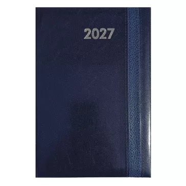   Határidőnapló ALISCA Rebel varrott B/5 napi fehér lapos kék 2027