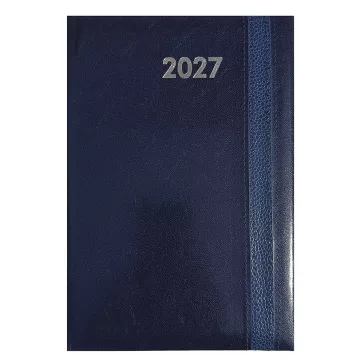   Határidőnapló ALISCA Rebel varrott A/5 napi fehér lapos kék 2027