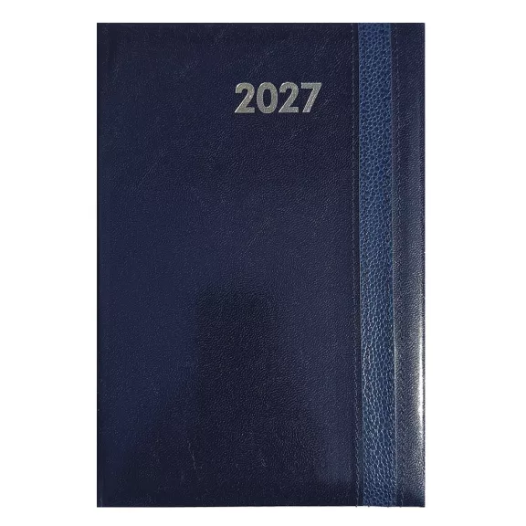 Határidőnapló ALISCA Rebel varrott A/5 napi fehér lapos kék 2027 Határidőnapló ALISCA Rebel varrott A/5 napi fehér lapos kék 2027