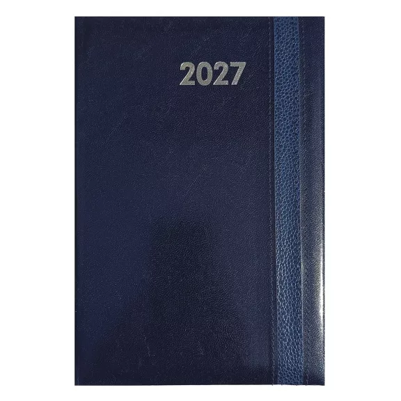 Határidőnapló ALISCA Rebel varrott B/6 napi fehér lapos kék 2027 Határidőnapló ALISCA Rebel varrott B/6 napi fehér lapos kék 2027