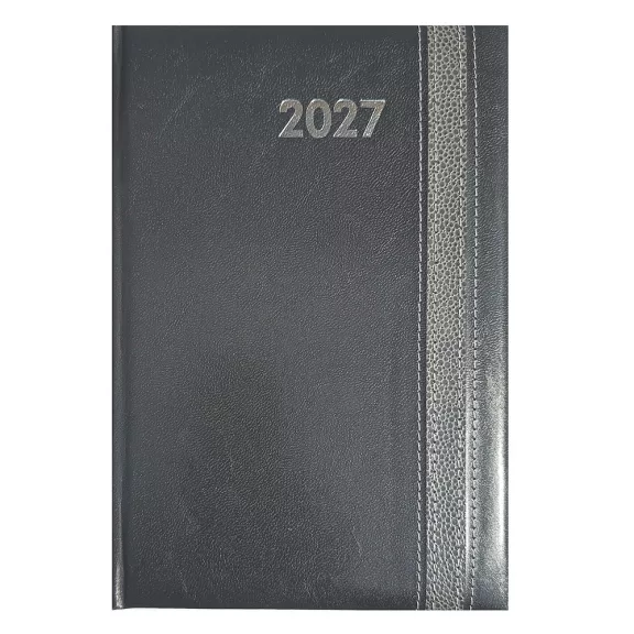 Határidőnapló ALISCA Rebel varrott B/5 heti fehér lapos szürke 2027 Határidőnapló ALISCA Rebel varrott B/5 heti fehér lapos szürke 2027