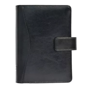   Gyűrűs kalendárium SATURNUS M231 sárga lapos fekete műbőr 2026.