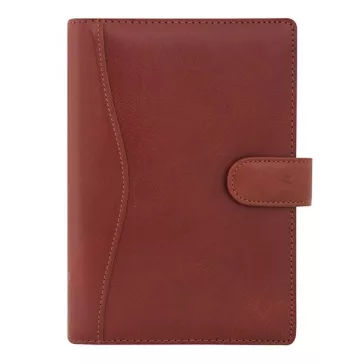   Gyűrűs kalendárium SATURNUS L212 sárga lapos barna marhabőr 2026.