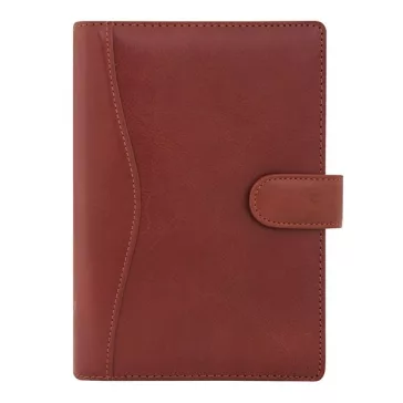   Gyűrűs kalendárium SATURNUS M212 sárga lapos barna marhabőr 2026.