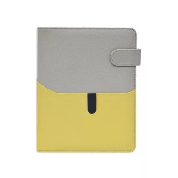   Gyűrűs kalendárium SATURNUS L229 sárga lapos szürke-zöld műbőr 2026.