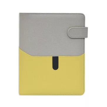   Gyűrűs kalendárium SATURNUS M229 sárga lapos szürke-zöld műbőr 2026.