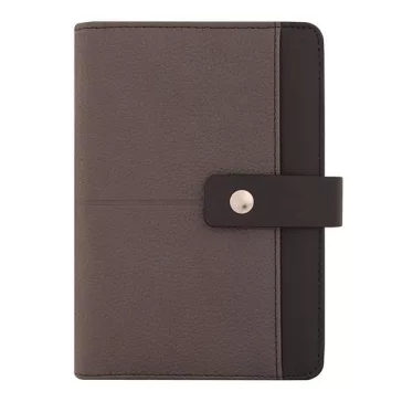   Gyűrűs kalendárium SATURNUS S426 fehér lapos szürke-fekete műbőr 2026.