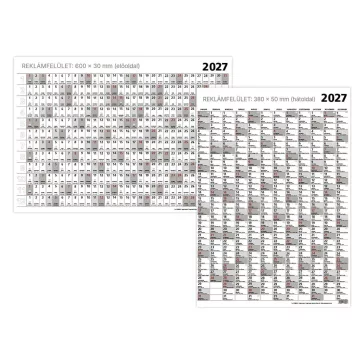   Plakátnaptár TOPTIMER T102 éves B/2 700x500mm kétoldalas 2027