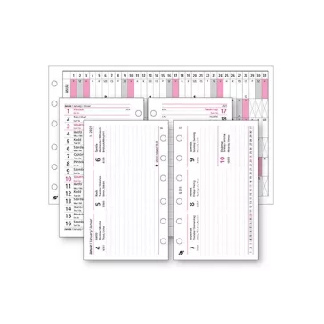   Gyűrűs kalendárium betét SATURNUS S311/F heti fehér lapos 2026.
