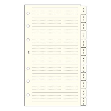   Gyűrűs kalendárium betét SATURNUS L315 telefonregiszter sárga lapos