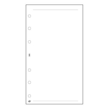   Gyűrűs kalendárium betét SATURNUS M325/F sima jegyzetlap fehér lapos