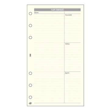   Gyűrűs kalendárium betét SATURNUS L368 bianco napi tervező sárga lapos