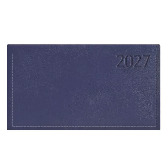 Zsebnaptár TOPTIMER Traditional T030 fekvő fehér lapos kék 2027