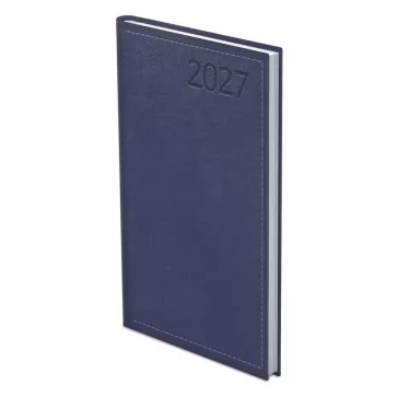   Zsebnaptár TOPTIMER Traditional T035 álló fehér lapos kék 2027