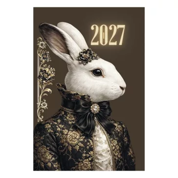   Zsebnaptár ALISCA 2 napos álló fehér lapos papír vegyes 2027