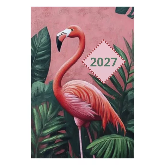 Zsebnaptár ALISCA 2 napos álló fehér lapos papír vegyes 2027 Zsebnaptár ALISCA 2 napos álló fehér lapos papír vegyes 2027