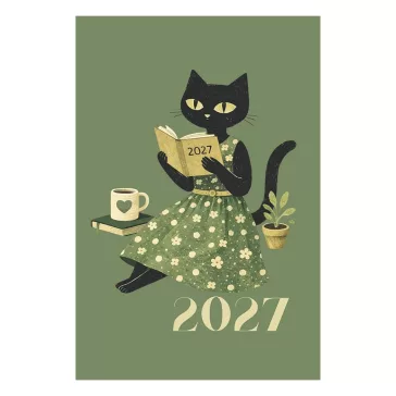   Zsebnaptár ALISCA 7 napos álló fehér lapos papírborítás vegyes 2027