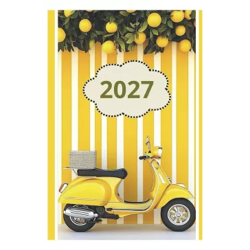   Zsebnaptár ALISCA 7 napos álló fehér lapos papírborítás vegyes 2027