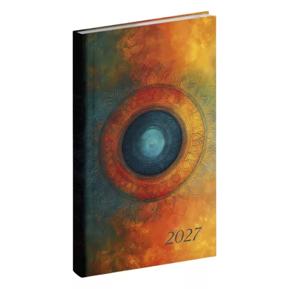 Zsebnaptár REALSYSTEM Picture álló fehér lapos Mandala 2027 Zsebnaptár REALSYSTEM Picture álló fehér lapos Mandala 2027
