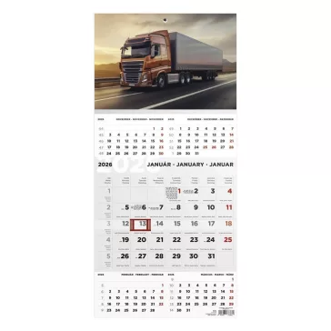   Speditőr naptár TOPTIMER T076 1 tömbös 5 havi Kamion 2027