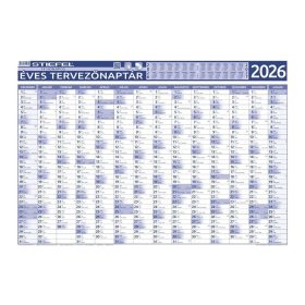   Tervezőnaptár STIEFEL 2026  70x100 cm 2 oldalas éves 14 havi