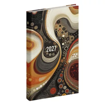   Zsebnaptár REALSYSTEM Picture álló fehér lapos Absztrakt 2027