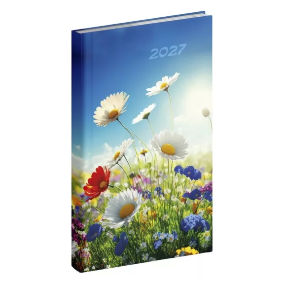 Zsebnaptár REALSYSTEM Picture álló fehér lapos Rét 2027 Zsebnaptár REALSYSTEM Picture álló fehér lapos Rét 2027