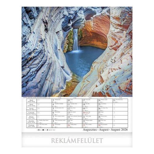 Falinaptár CSG 300x340mm álló Vízesések 2026.